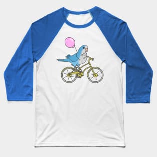 blue quaker parrot on a bike Baseball T-Shirt